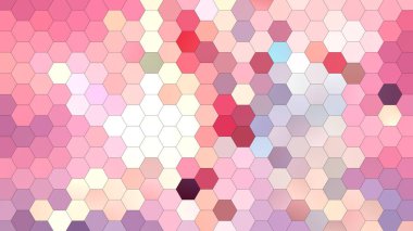 Altıgen mozaik desenli 4K soyut geometrik arkaplan.