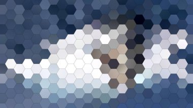 Altıgen mozaik desenli 4K soyut geometrik arkaplan.