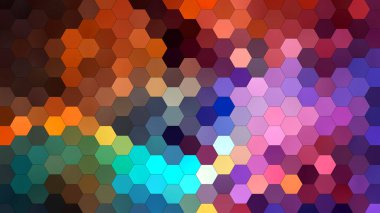 Altıgen mozaik desenli 4K soyut geometrik arkaplan.