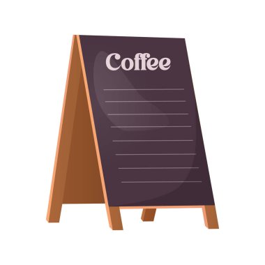 Beyaz arka planda izole edilmiş kafe menüsü tasarımı için el yazısı olan tebeşir tahtası..