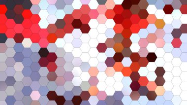 Altıgen mozaik desenli 4K soyut geometrik arkaplan.