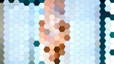 Altıgen mozaik desenli 4K soyut geometrik arkaplan.