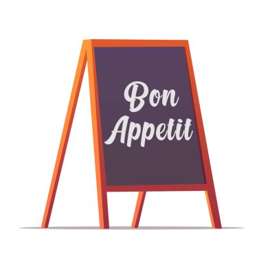 Üzerinde el yazısı olan tebeşir tahtası beyaz arka planda izole edilmiş afiyet olsun..