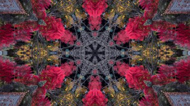 4K Coloful kaleydoskop motif tasarımı. Soyut duvar kağıdı, renkli doku.