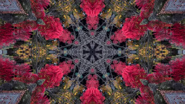 4K Coloful kaleydoskop motif tasarımı. Soyut duvar kağıdı, renkli doku.