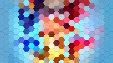 Altıgen mozaik desenli 4K soyut geometrik arkaplan.