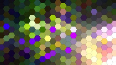 Altıgen mozaik desenli 4K soyut geometrik arkaplan.