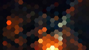 Altıgen mozaik desenli 4K soyut geometrik arkaplan.