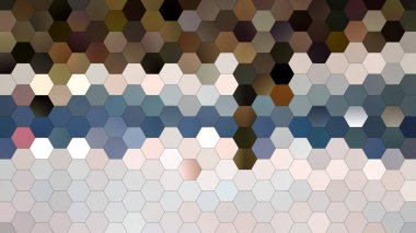 Altıgen mozaik desenli 4K soyut geometrik arkaplan.