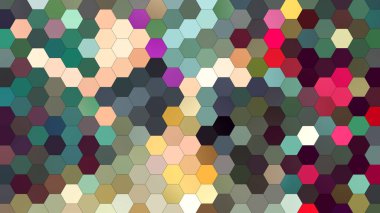 Altıgen mozaik desenli 4K soyut geometrik arkaplan.