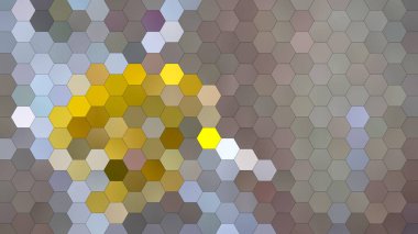 Altıgen mozaik desenli 4K soyut geometrik arkaplan.