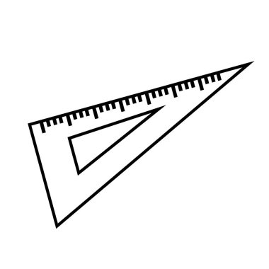 Üçgen Çizgisi Sanat Simgesi. Minimalist Vektör Tasarımında Geometrik Özet Sembolü.