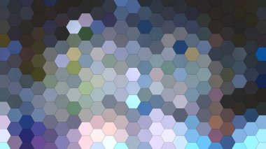 Altıgen mozaik desenli 4K soyut geometrik arkaplan.