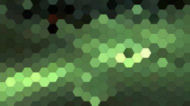 Altıgen mozaik desenli 4K soyut geometrik arkaplan.