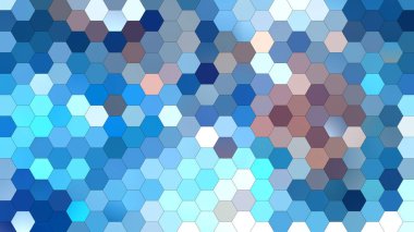 Altıgen mozaik desenli 4K soyut geometrik arkaplan.