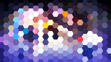 Altıgen mozaik desenli 4K soyut geometrik arkaplan.