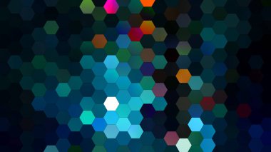 Altıgen mozaik desenli 4K soyut geometrik arkaplan.