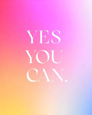 Evet. Renkli bir arka planda beyaz el yazısıyla yazılmış motive edici bir poster yapabilirsiniz. Duvar sanatı, kartlar ve dijital baskılar için modern pozitif alıntı tasarımı.