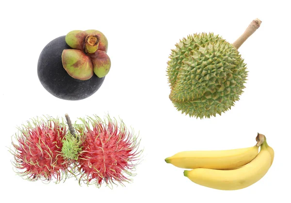 Tropické Ovoce Izolovaných Bílém Pozadí — Stock fotografie