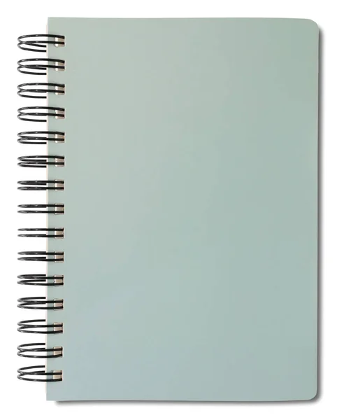 Világoszöld Notebook Elszigetelt Fehér Háttér — Stock Fotó