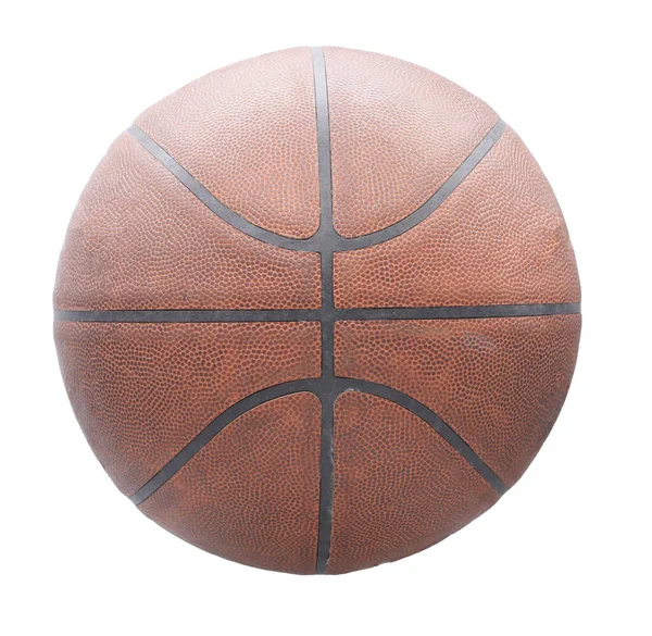 Basketbal Izolované Bílém Pozadí — Stock fotografie