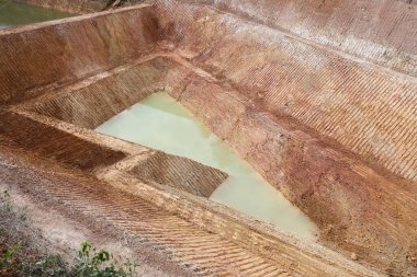 Ziraatte sulama için bir gölet kazılmış..