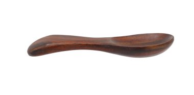 Beyaz arka planda izole edilmiş hatıra tahta kaşık.