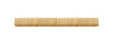 Beyaz arka planda izole edilmiş kenevir ipi.