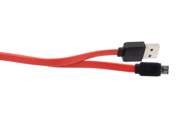 Şeffaf arkaplanda kırmızı USB kablosu (PNG Dosyası)