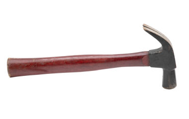 Kahverengi çekiç şeffaf arkaplanda izole edildi