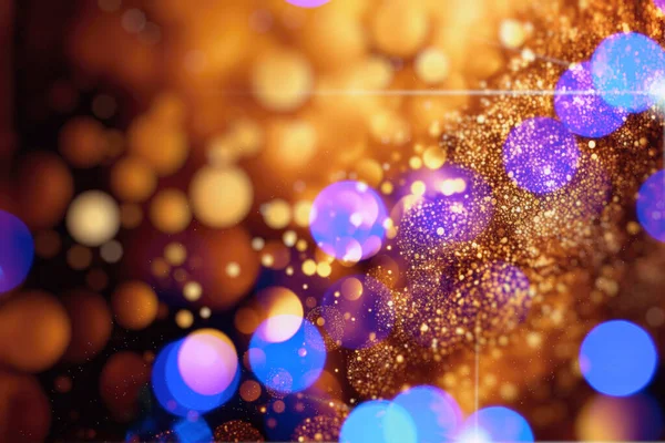 Funkelnde Lichter Und Sterne Weihnachten Hintergrund — Stockfoto