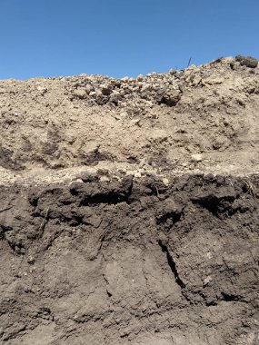 Toprak. Dağınık zemin. Toprak dokusu. Kazılmış toprak.