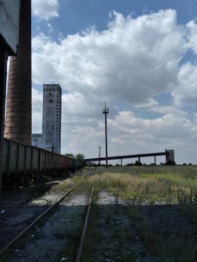 Terk edilmiş kömür madeni. Terk Edilmiş Sanayi Bölgesi.