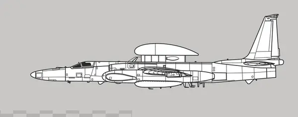 Lockheed U-2R Senior Span. Stratejik keşif uçakları. Yan görüş. Resim ve bilgi grafikleri için resim.