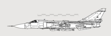 Sukhoi Su-24M Eskrimci. Taslak vektör çizimi
