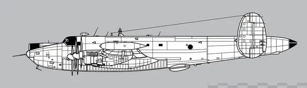 Avro Shackleton MR3. Deniz keşif, devriye ve nakliye karşıtı uçaklar. Yan görüş. Resim ve bilgi grafikleri için resim.