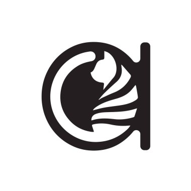 Beyaz arkaplanı olan bir zebra logosu.