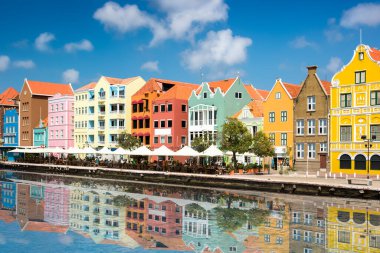 Willemstad, Curacao 'da güzel bir gün.