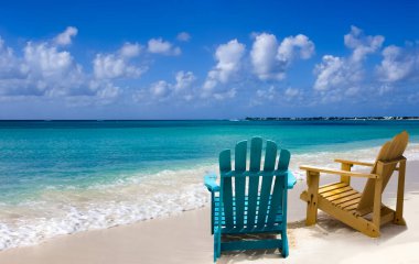 Two beach chairs on Caribbean coast