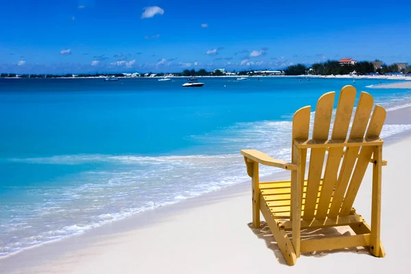 Two Beach Chairs Caribbean Coast — Zdjęcie stockowe