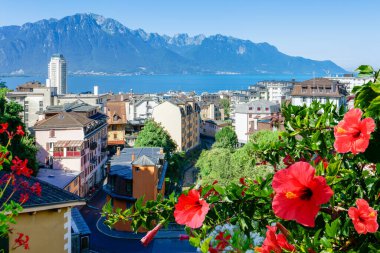 Güzel Montreux, İsviçre manzarası