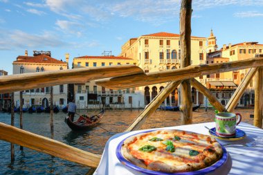 Venedik, İtalya 'da pizzacı