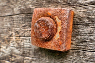 Paslı bir fındığı kapat ve bir meşe kaplamasını dış duvara kilitle.