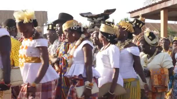Llp Côte Ivoire Août 2018 Groupe Femmes Africaines Vêtues Camisoles — Video