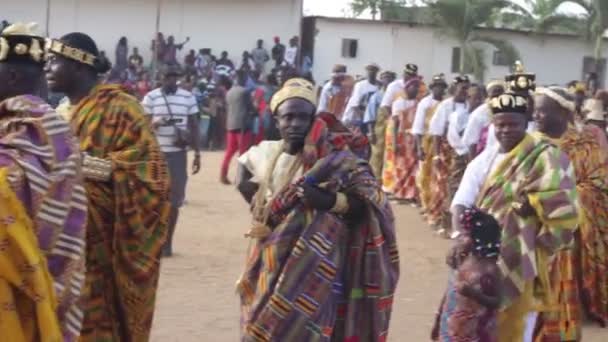 Allp Ivory Coast August 2018 Men Women Dressed Traditional Dress — Stock Video