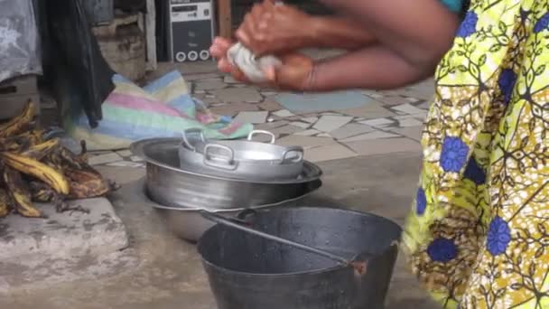 Mujer Madura Taparrabos Haciendo Tareas Domésticas — Vídeo de stock