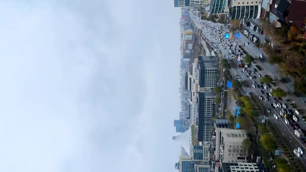 Вид Торговый Центр Ханшатырь Время Дождя Астана Казахстан Октябрь 2022 — стоковое видео