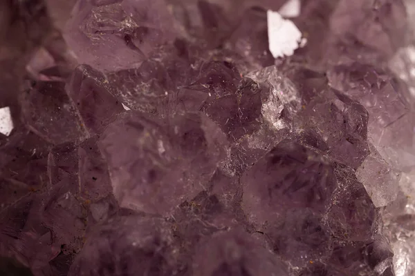 Druse Kristalle Aus Lavendelamethyst Nahaufnahme Hochwertiges Foto — Stockfoto