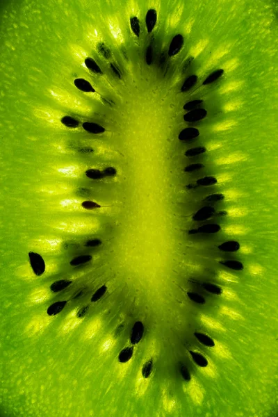 Nahaufnahme Von Kiwi Fruchtfleisch Grüne Frucht Hintergrund Hochwertiges Foto — Stockfoto