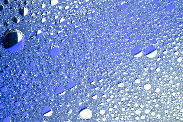 Fondo Textura Abstracta Azul Círculos Aceite Agua Jabonosa Foto Alta — Foto de Stock